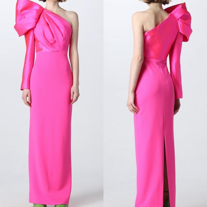 Prom Dress Evening Saudi Arabia Jersey Draped Pleat Clubbing A-line One-shoulder Bespoke Occasion Gown Long Dresses