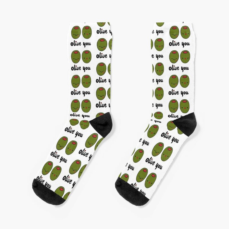Olive You Socks para homens e mulheres, Sports and Leisure Socks, Luxury Brand, Christmas Gifts