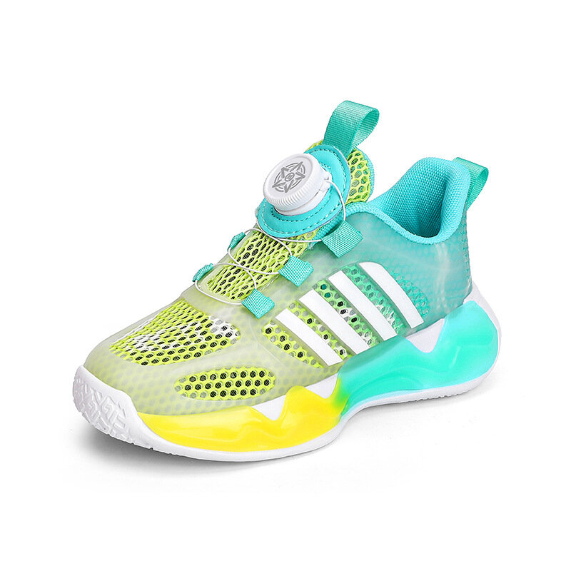 Zapatos deportivos para niños, zapatillas transpirables, de alta elasticidad, de malla transpirable, suaves, para correr, resistentes al desgaste