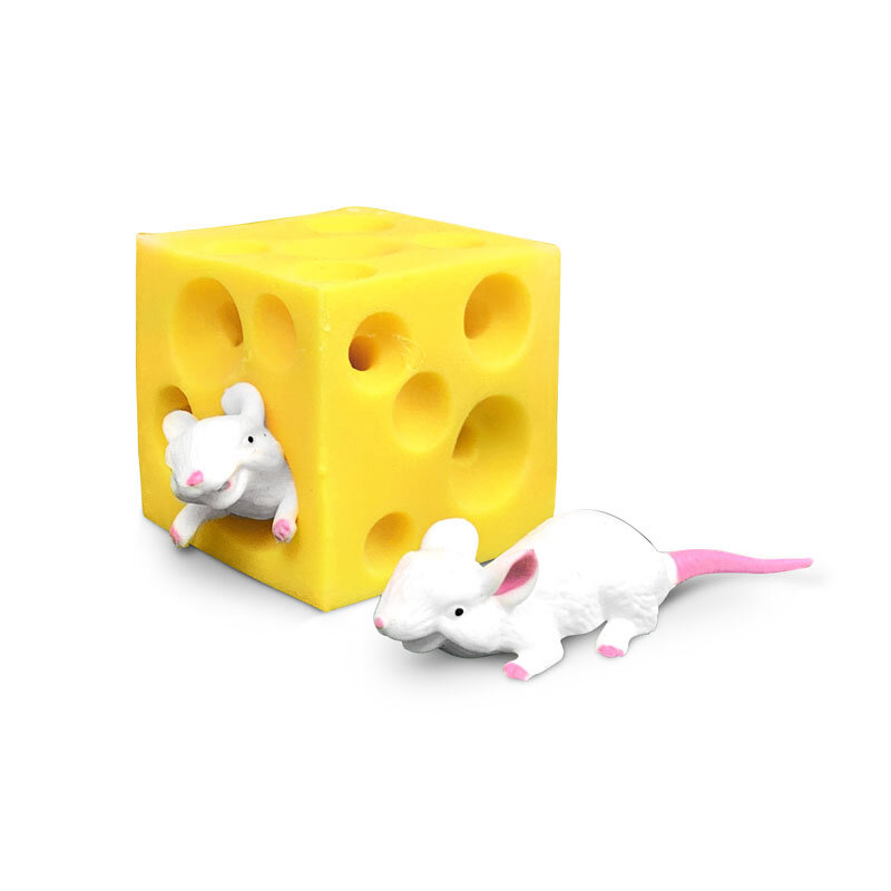 Maus in Käse Squeeze Zappeln Spielzeug für Kinder Anti Stress Adhd lustige Geschenke Regalos Para Cumpleaños Infantil Invitados