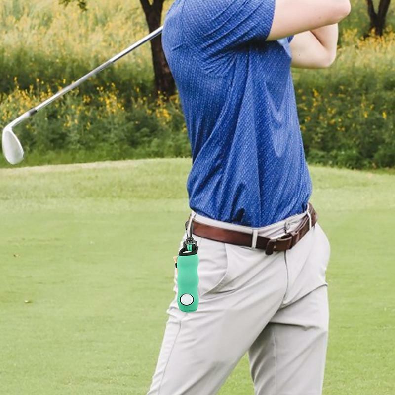Bolsa de soporte para bolas de Golf, bolsa de almacenamiento colgante de cintura portátil con hebilla, portador de cintura deportivo Universal