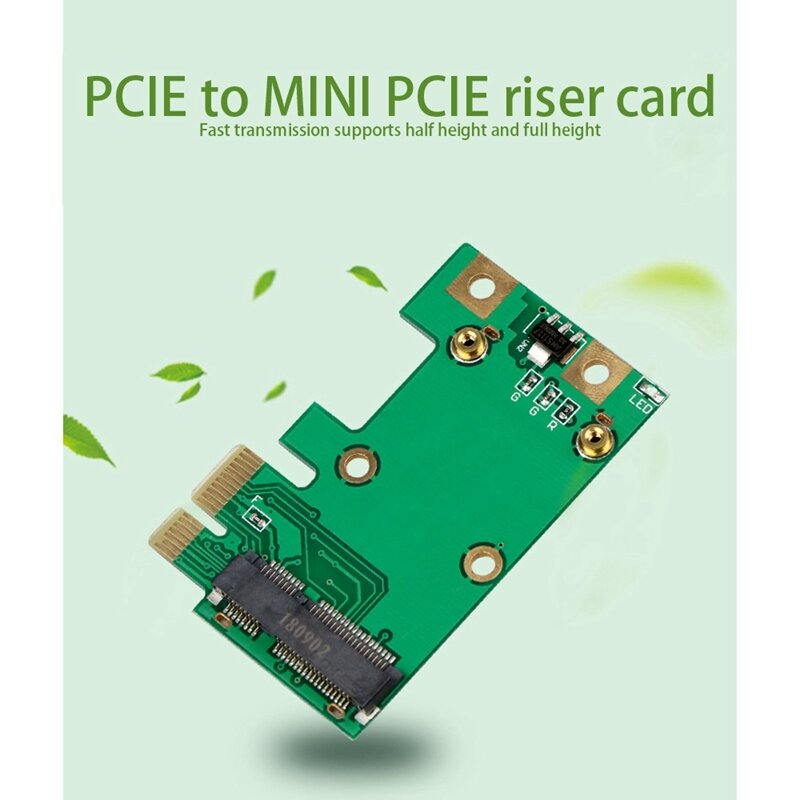 PCIe ไปยังการ์ดอะแดปเตอร์ MINI PCIE ขนาดเล็กมีประสิทธิภาพน้ำหนักเบาและพกพาได้สำหรับการ์ดอะแดปเตอร์ USB3.0