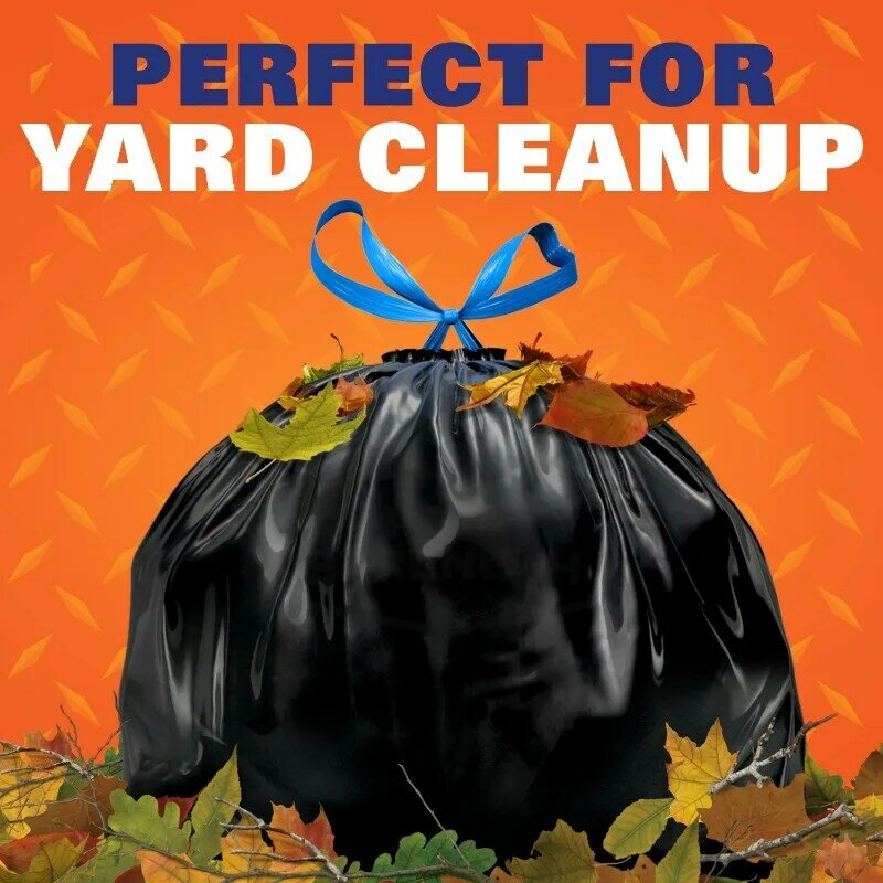 Hefty Strong Lawn & Leaf Trash Bags, 39 galões, 40 Contagem
