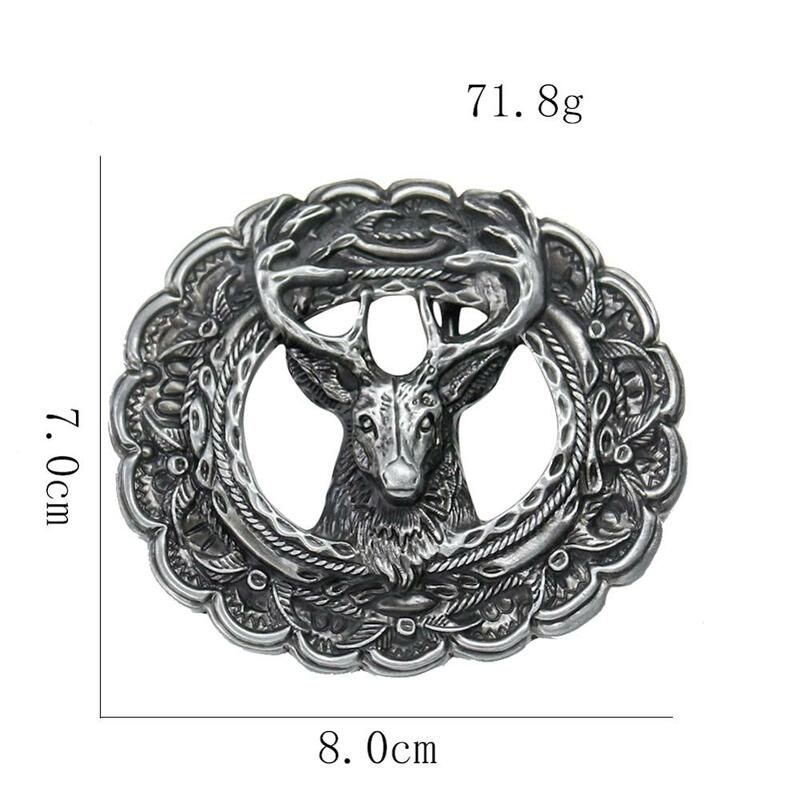 Wapiti-Cinturón de cuero tallado en 3D para hombre, hebillas de Metal para pantalones vaqueros, accesorio de hebilla de cuero, vaquero occidental, 4cm