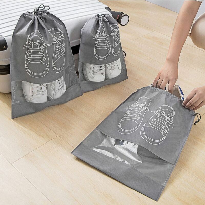 Высококачественная сумка для хранения обуви, органический органайзер, Нетканая дорожная Портативная сумка для обуви, водонепроницаемая сумка для хранения обуви на шнурке