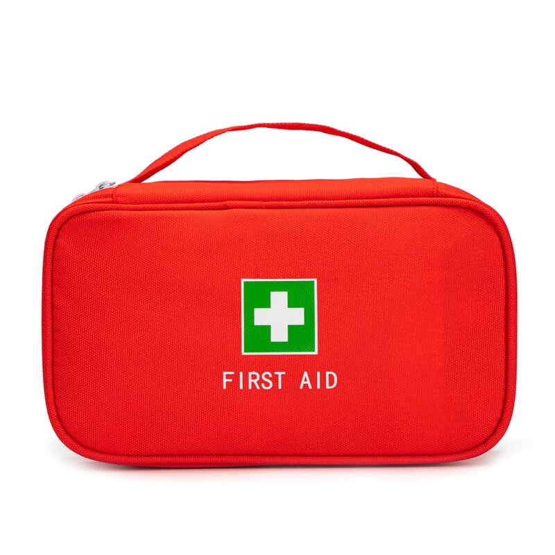 Bolsa de primeros auxilios vacía, bolsa de primeros auxilios roja, bolsas médicas pequeñas para viajes de emergencia en el hogar, Camping, montar al aire libre