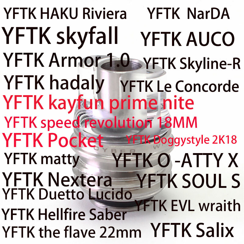 YFTK-piezas de tanque HAKU VENNA, NarDA, kayfun, prime nite, HELLFIRE, MavT, núcleo de AUCO SOUL S Doggystyle 2K18 Skyline R Sprint evl an