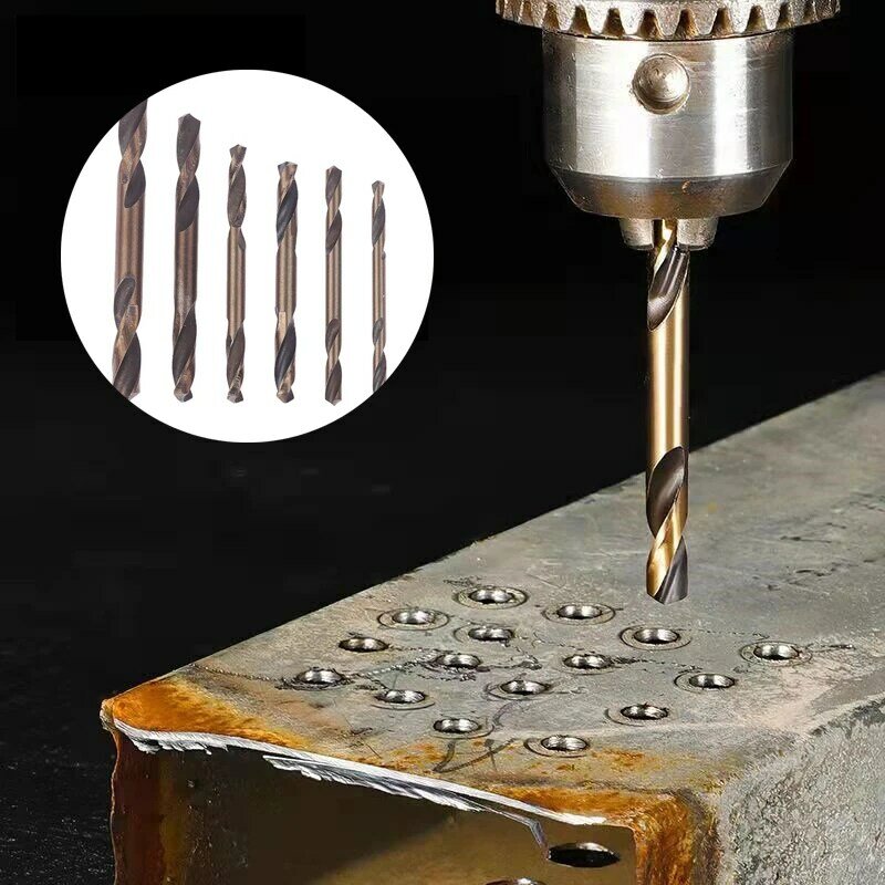 5/6PCS Metal Stainless Steel Wood Drilling Dia 3mm/ 3.5mm/ 4mm/ 4.5mm/ 5mm/ 6mm HSS Double-headed Auger Drill Bits
