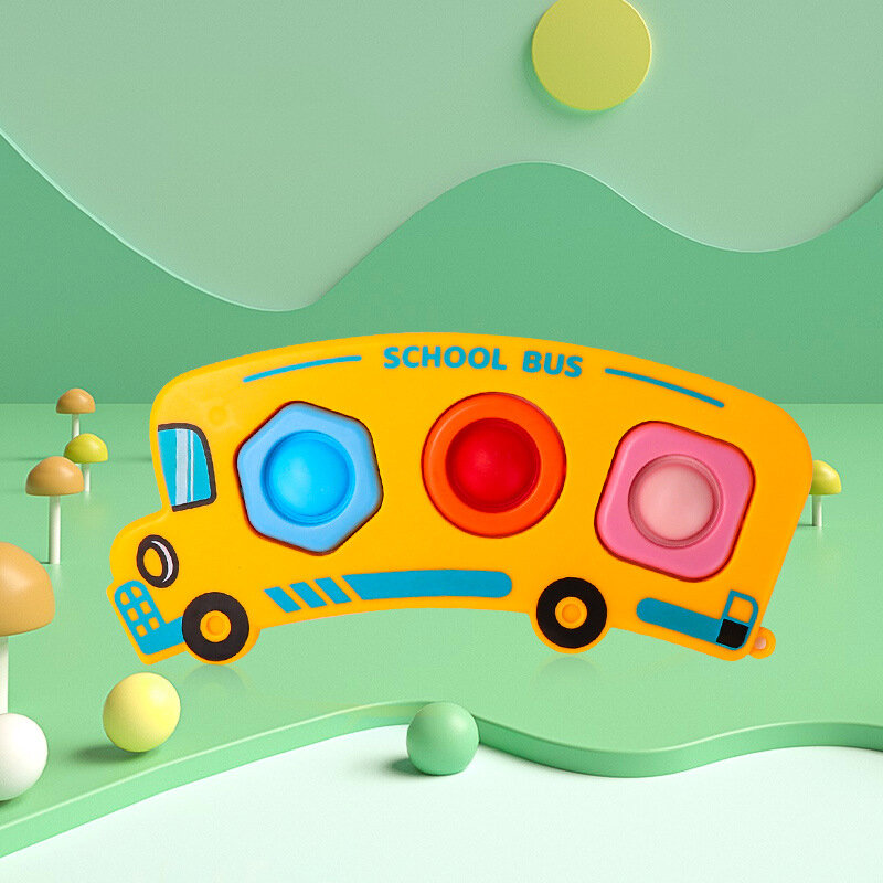 Baby Fidget Montessori Sensory Toy Push Bubble Silicone Activity Motor Skills Development Educational For Babies 0 12 Months