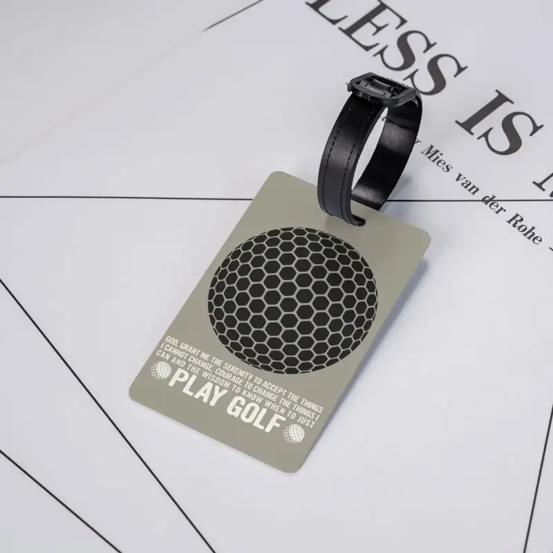 Benutzer definierte lustige Golf Zitat Gepäck anhänger mit Visitenkarte Privatsphäre Abdeckung ID-Etikett für Reisetasche Koffer