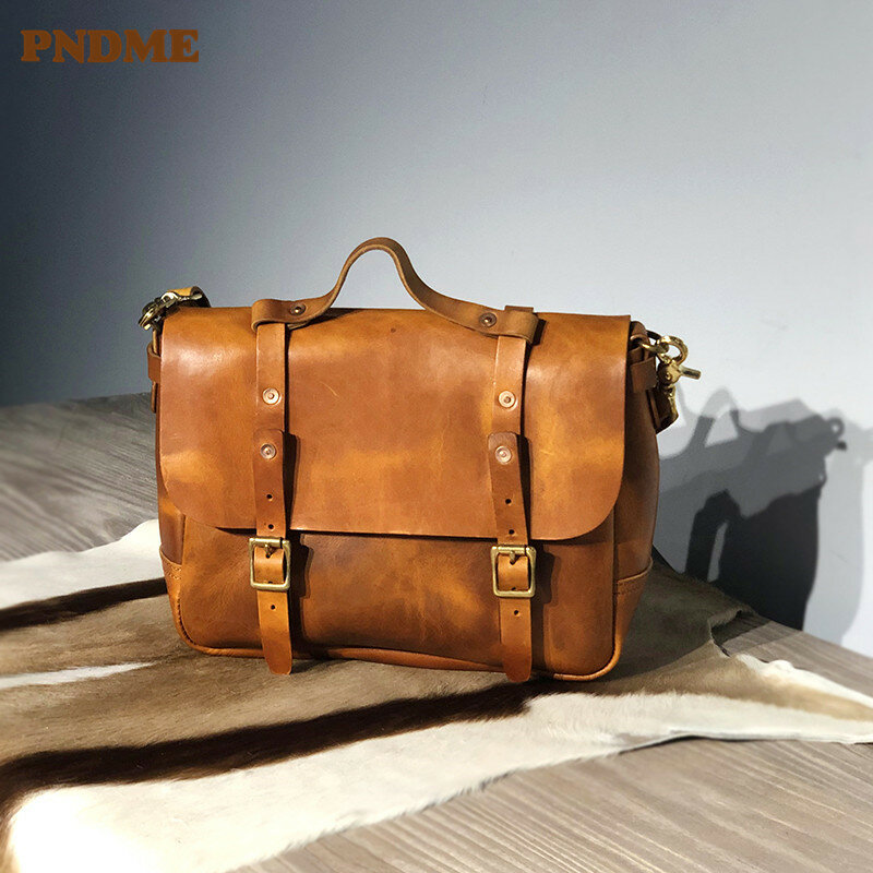 Designer de alta qualidade de couro genuíno homens messenger bag luxo natural real couro designer ao ar livre viagem tablet ombro saco