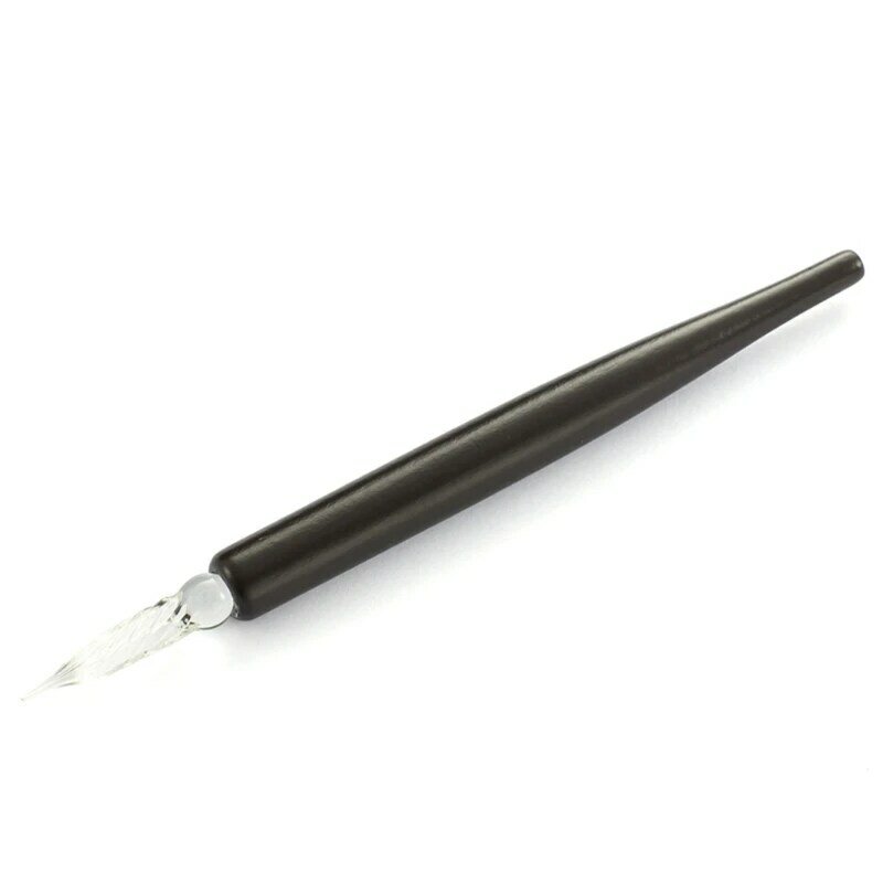 Английский Профессиональный держатель для ручки для каллиграфии с резьбой по дереву, прямой круглый стержень