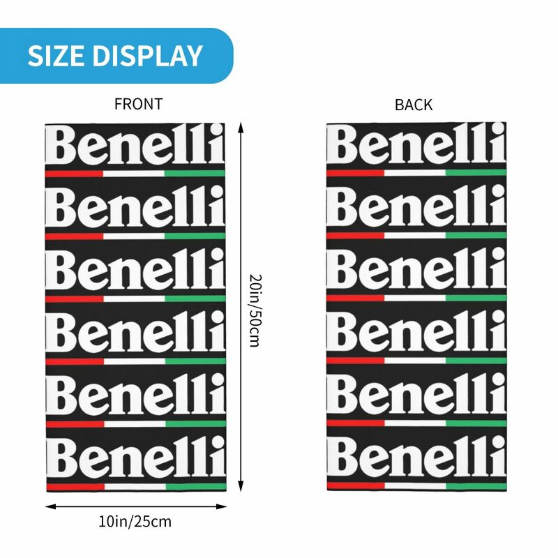 Motor BENELLI MOTORCYCLE Bandana Neck Cover Printed Face Scarf Multifunctional Cycling Scarf Cycling Unisex Adult All Season