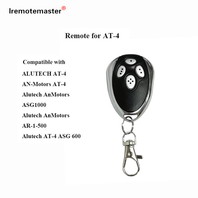 Pour Alutech AT-4 télécommande compatible avec AR-1-500 AN-Motors ASG1000 Keychain Rolling Code 433MHz ouvre-porte de garage