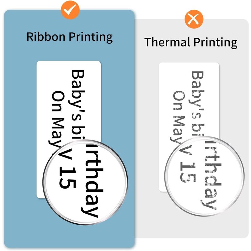 NIIMBOT-pegatinas de etiquetas térmicas para B18, serie transparente, papel impermeable antiaceite resistente a los arañazos