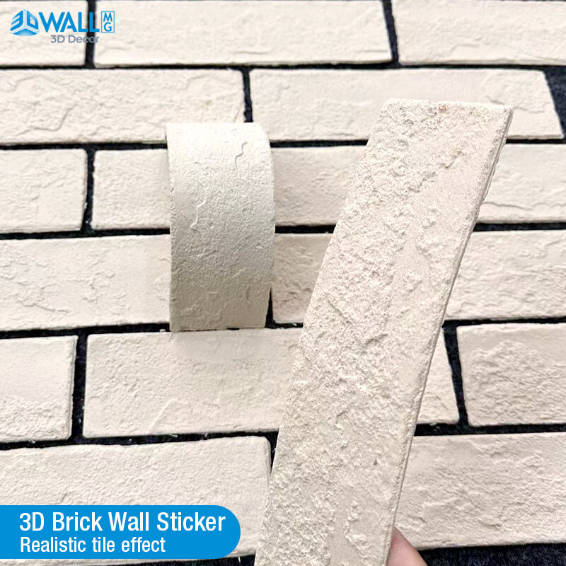 3D brick wall sticker tile 3D wall decor waterproof stone tile ceramic mosaic TV background wall bedroom kitchen home wall decor