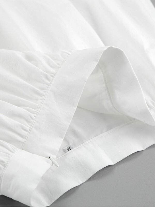 Loose White A-line Skirts For Women High Waist Casual Simple Long Faldas 2024 Summer New Elegant Fashion Maxi Skirts