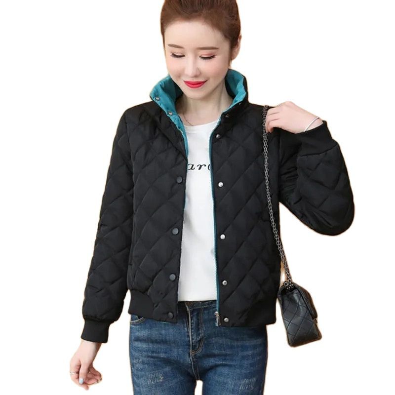 Piumino leggero e leggero cappotto corto femminile parka primaverile 2023 giacca invernale in cotone caldo con colletto alla coreana delle nuove donne