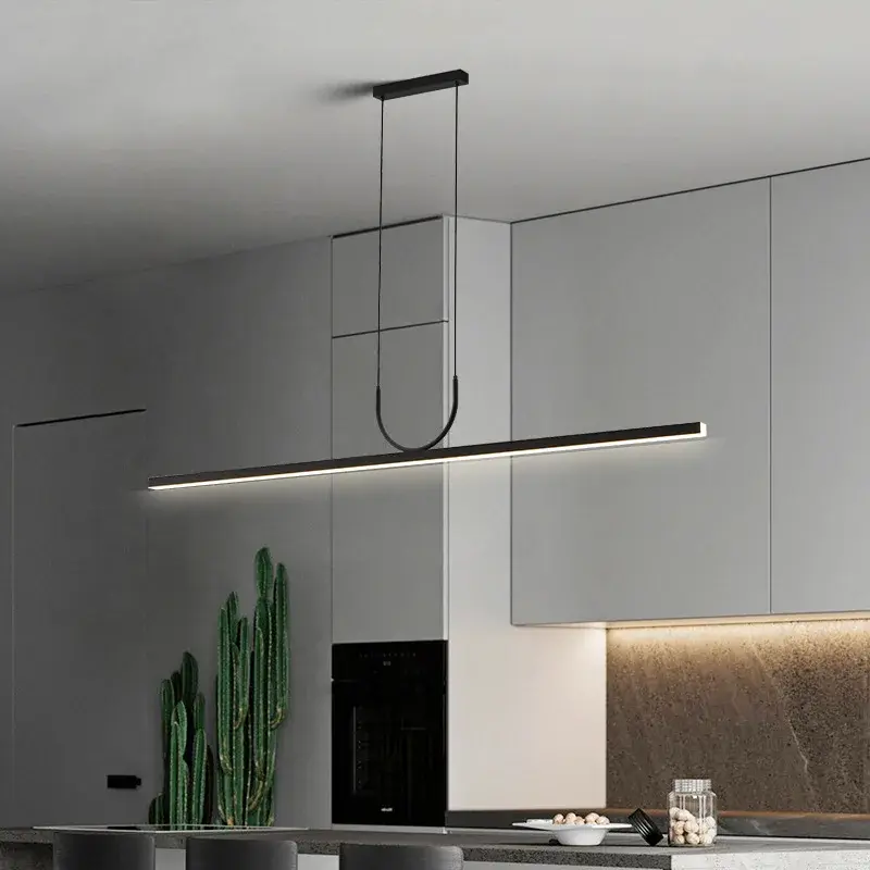 Nordic minimalista LED teto candelabro, lâmpada pingente simples, luminária interior, mesa de jantar e sala de estar, cozinha e ilha