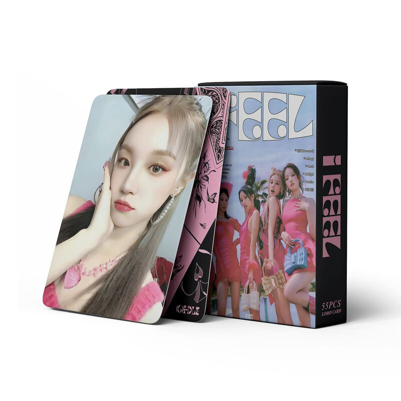 55pcs/set (G)I-DLE Kpop GIDLE Queencard Lomo Cards Album Girls I Burn Photo Card Postcard Fans Gift 2023