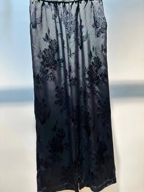 Женские Модные жаккардовые брюки с эластичным поясом, прямые брюки конфетных цветов, весна-лето