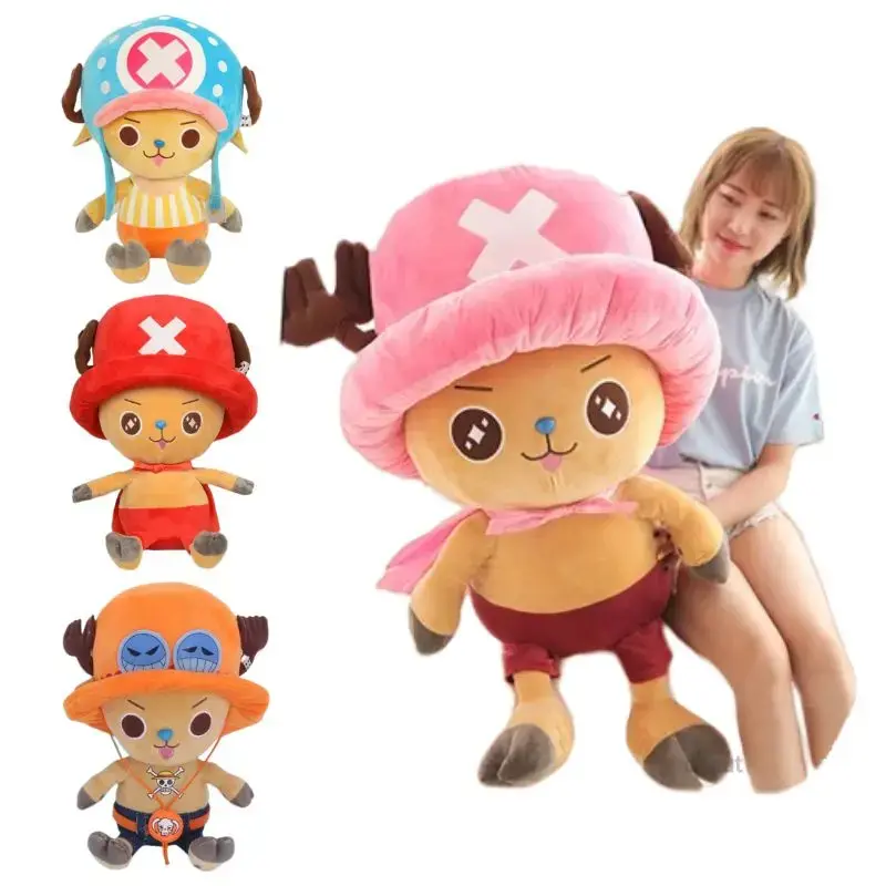Boneca de pelúcia anime infantil, brinquedo macio de pelúcia, tamanho grande, kawaii, original, uma peça, luffy, helicóptero, aniversário, presente de Natal