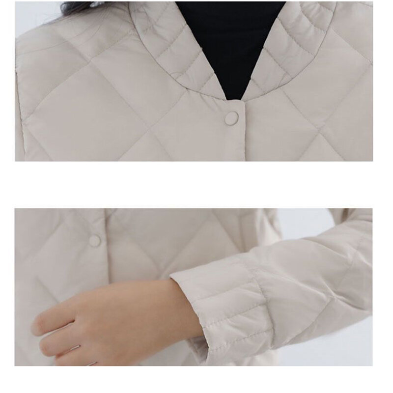 Женское короткое пальто из хлопка, Осень-зима 2022