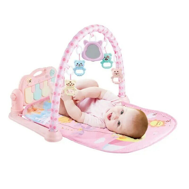 4XBD Kunststoff-Fitness-Rack-Anhänger, Neugeborenen-Fitnessstudio-Spielzeug, hängende Ornamente, Baby-Rasselspielzeug