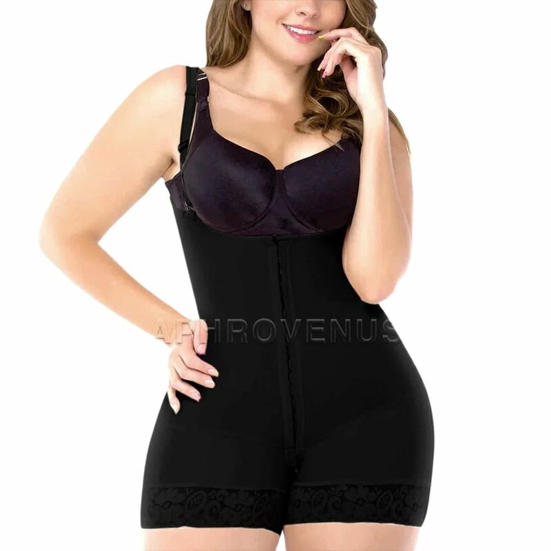 Slimming Fajas Colombianas Lace Body Shaper Butt Lifting Shapewear Bodysuit with Wide Hips Non-breasted One-piece Shapewear