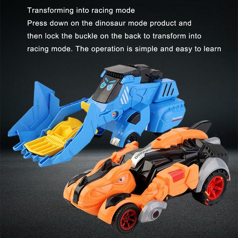 Popular estilo conversão dinossauro simulação modelo, infantil colisão e colisão brinquedos, inércia carro puzzle, rede vermelha, menino