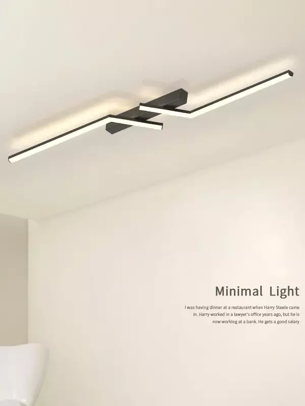 Bande Lumineuse LED au Design Moderne Minimaliste et Créatif, Luminaire Décoratif d'Nik, Idéal pour un Couloir, un délégations ou un Plafond