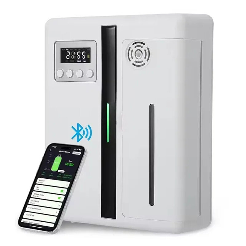 Smart Aroma Difusor para Hotéis, Ambientador, Aromatizante Cobertura Difusor, Distribuidor de Cheiro Elétrico, Bluetooth, 300m ³