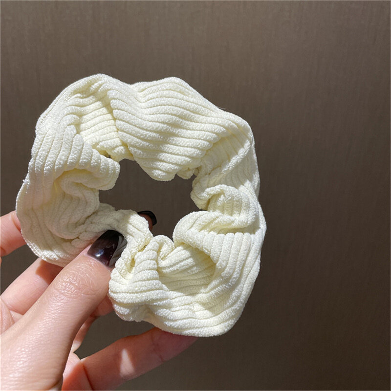Korean style fabric Corduroy Head Rope Scrunchies large intestine hair ring rubber band Versatile Hair Accessories for Women