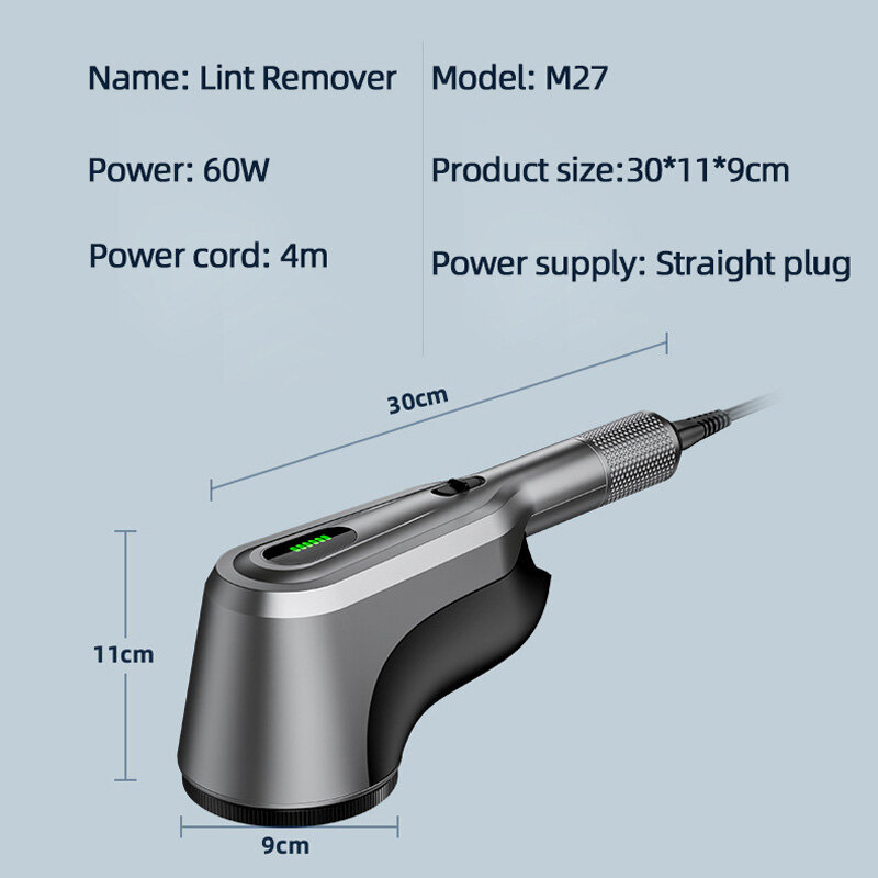 60W Pluis Verwijderaar Professionele Haarbal Trimmer 4M Kabel Plug-In Scheerbal Met Extra Snijkop Voor Trui Bank Tapijt