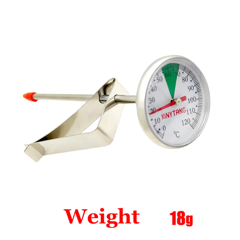 0°C~120°C Coffee Milk Thermometer Food Temp Gauge Meter Stainless Steel Probe Temperature Tester Barbecue Cooking Kitchen Tool