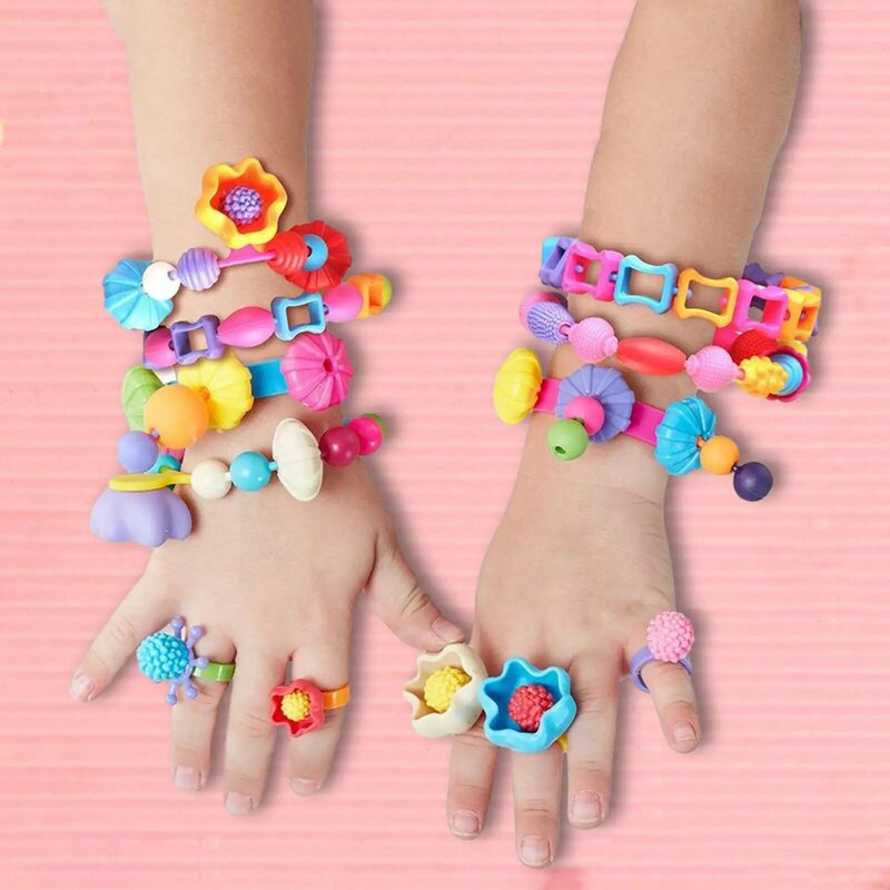 Koraliki dla dzieci DIY biżuteria artykuły rzemieślnicze na bransoletkę prezent urodzinowy