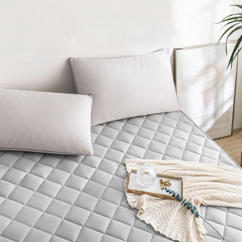 Ultrasonic Mattress Protector Cover Pad Lavável colchão Bed Protector com elástico