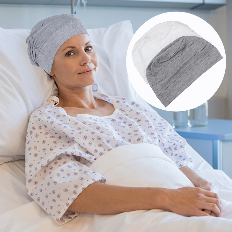 Berretto per chemioterapia cappello da notte in cotone da donna fasce elastiche per la perdita dei capelli dei pazienti