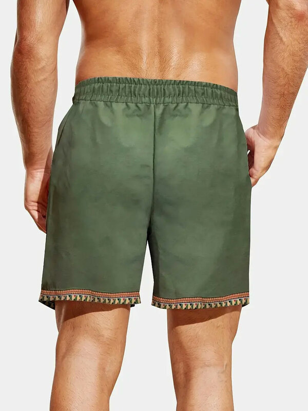 Pantaloncini da surf da uomo Summer Outdoor Holiday Beach pantaloncini da bagno Sun Graphic Print Trendy Contrast Color Short per abbigliamento da uomo