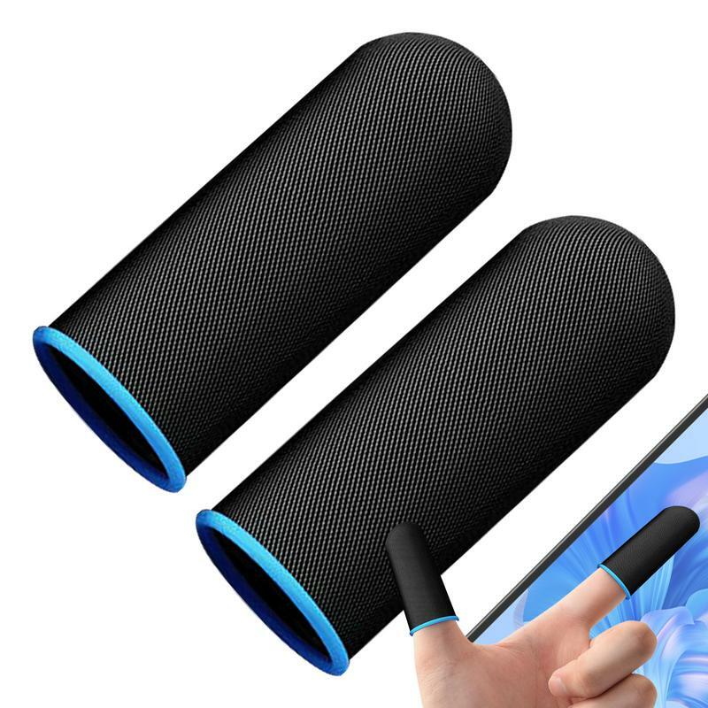 Carbon Fiber Finger Sleeves para o jogo móvel, confortável, Enhance Finger, 2pcs