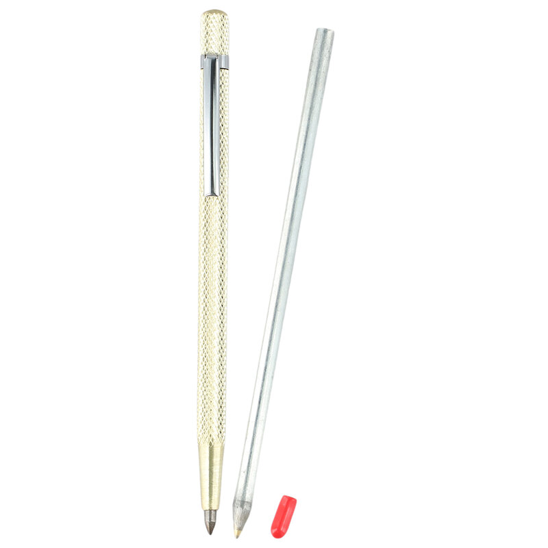 Scriber Glass Tile Cutter For Marking Glass Tiles Metal Tile Cutting Pen Wear-resistant 2PCS Engraving Pen Gold And Silver