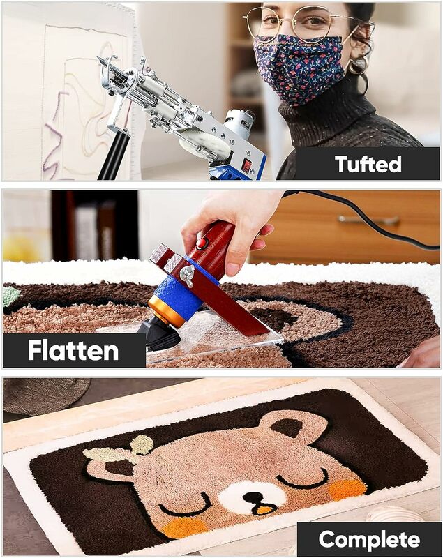 Electric Carpet Tufting Trimmer Clipper Carpet Shaver Rug Tufting Carpets Carving Machine Tufting Wool Mower Embroidery Machine