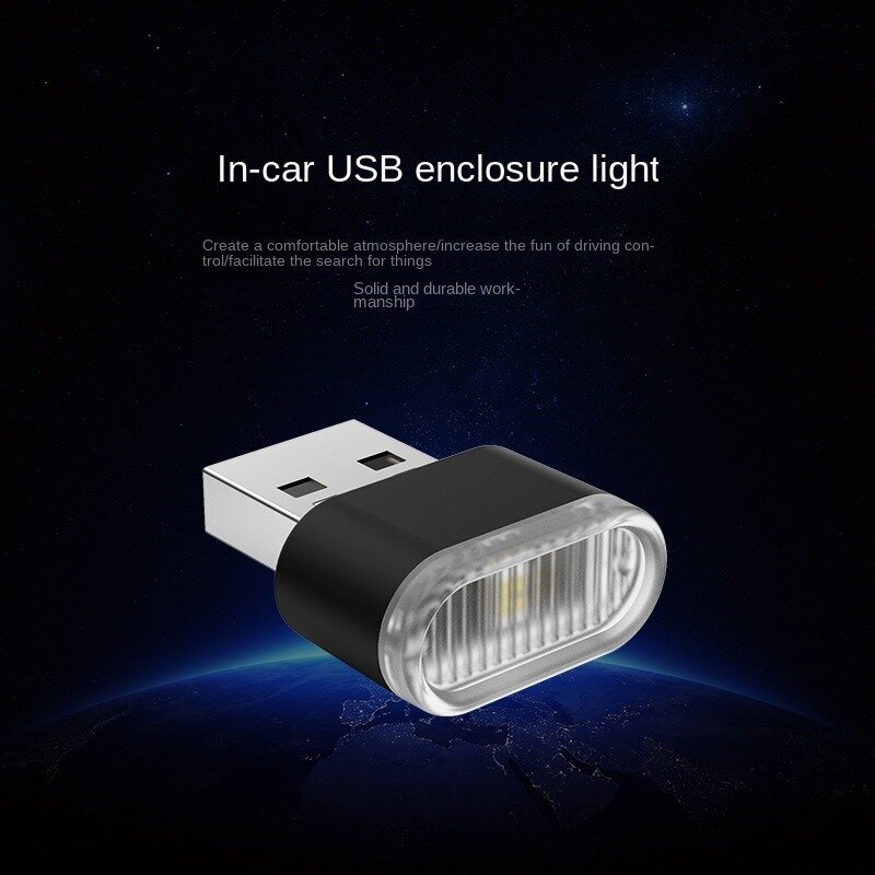 Mini LED Car Light Auto Interior Atmosphere USB Light Decor Plug And Play Lamp illuminazione di emergenza PC Auto Products