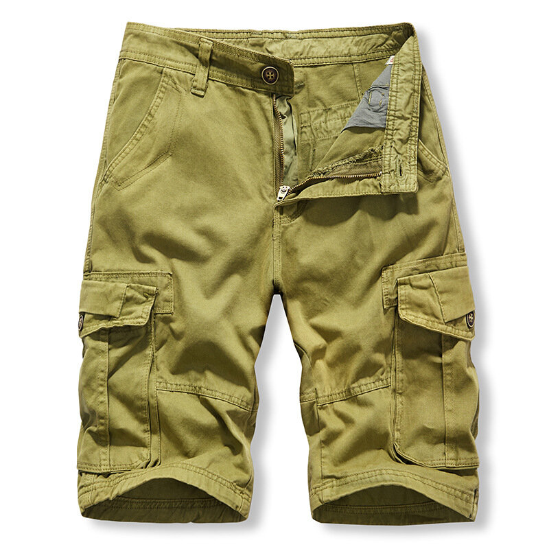 Летние мужские шорты-карго с несколькими карманами, универсальные и прочные уличные Бермуды