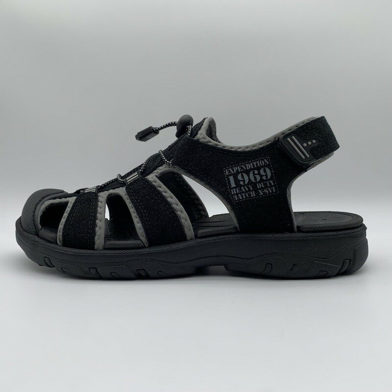 Letnie męskie sandały z prawdziwej skóry modne sportowe na co dzień antypoślizgowe miękkie dno obuwie plażowe rozmiar 40-46