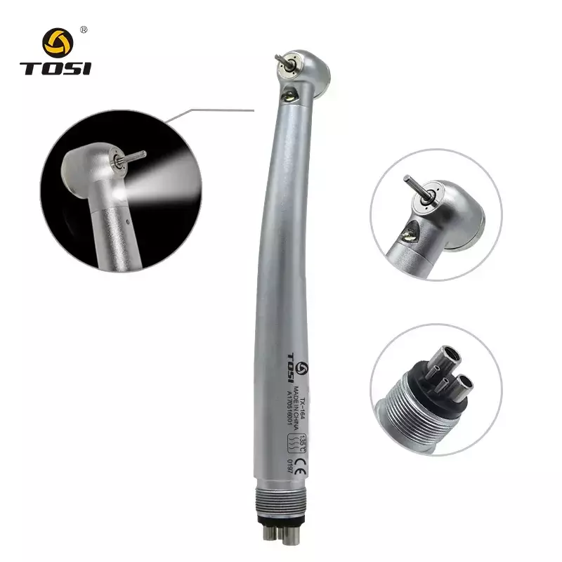 NSK Dental LED High Speed Handpiece With Lights E-generator Integrated Standard Torque Head Push Button 3 Water Spray 2/4 Holes