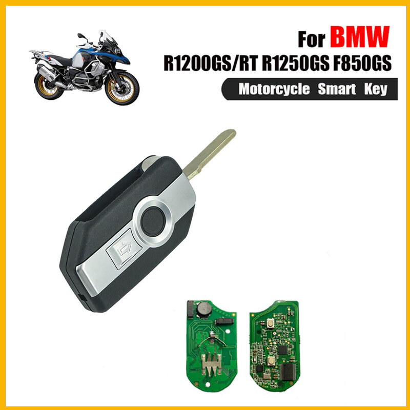 Inteligentny klucz motocykla 8A Chip Keyless 2 przyciski do BMW motocykl R1200R R1250GS K1600GT F750GS F850GS przygoda C400GT