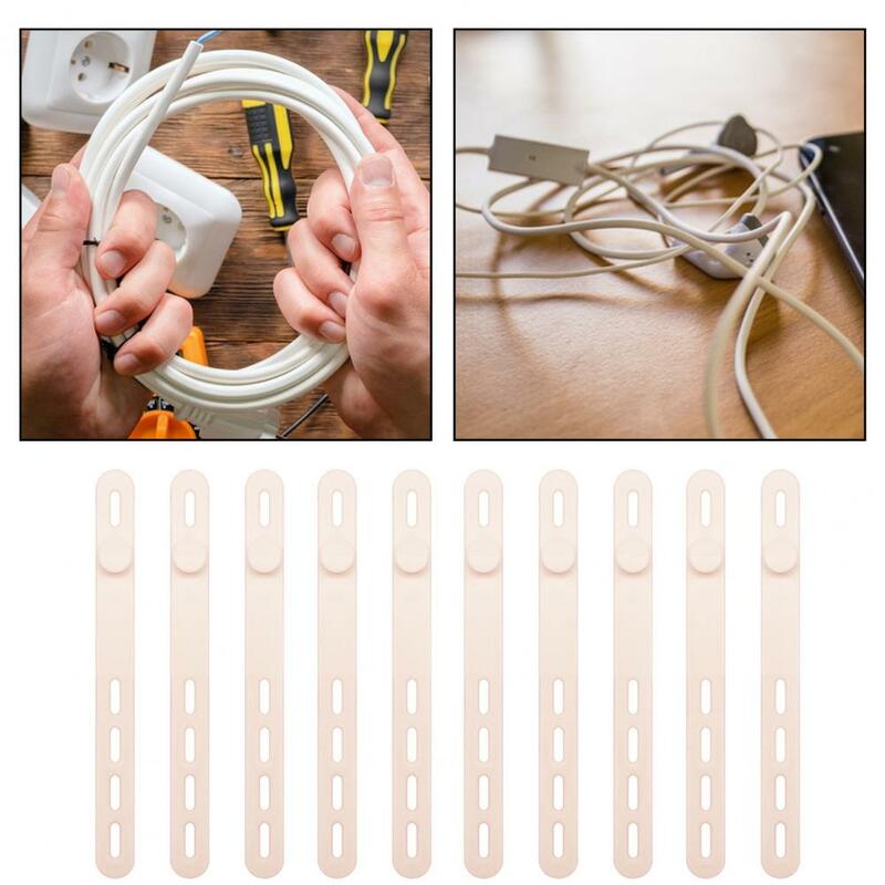 Conjunto organizador de cabos para pele, envoltório de cabo de silicone, fecho de fivela ajustável, espessado para múltiplos, fácil, 20pcs