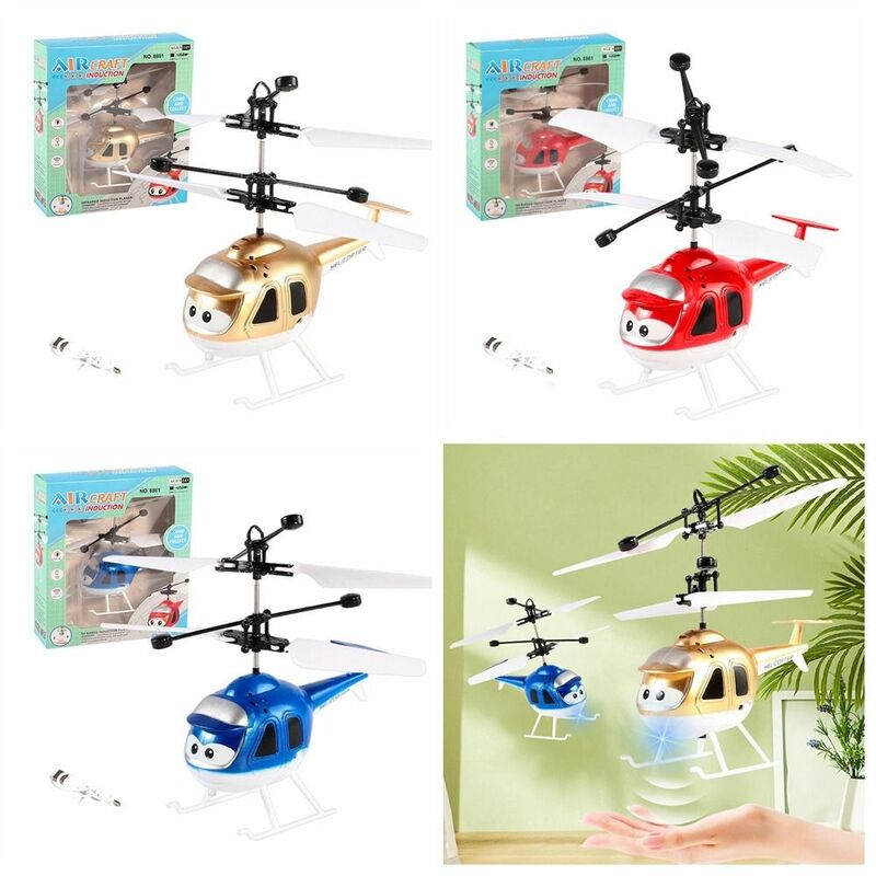 Hélicoptère à capteur infrarouge avec charge USB, jouets de vol d'intérieur, avion volant à induction, jouets en plastique pour enfants