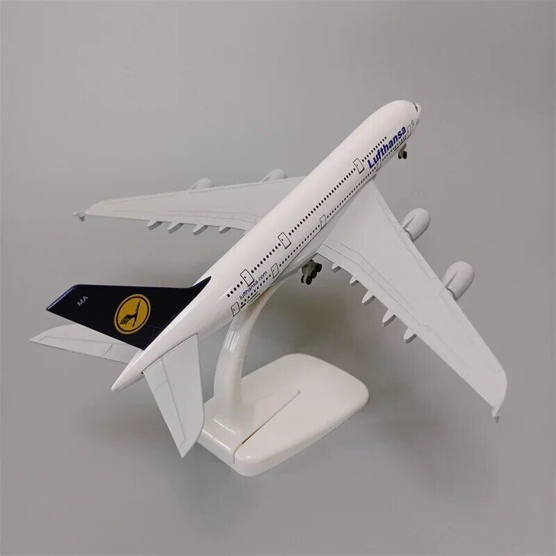 طراز طائرة إيرباص من Lufthansa Air ، معدني من السبائك ، طراز طائرة هوائية ، طراز A380 380 ، طائرة طيران ، طائرة جوية Diecast ، 18x20cm